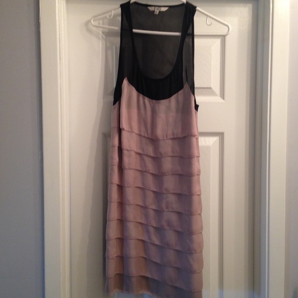 Black and dusty pink dress
