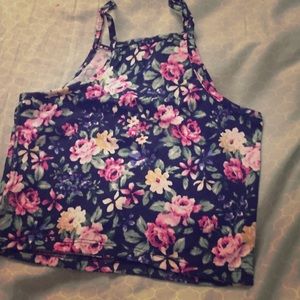 Nollie floral spaghetti strapped top