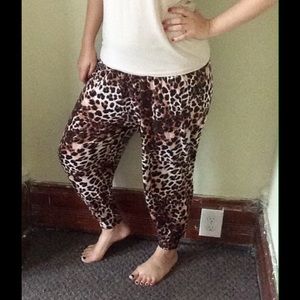 Leopard Harem Pants