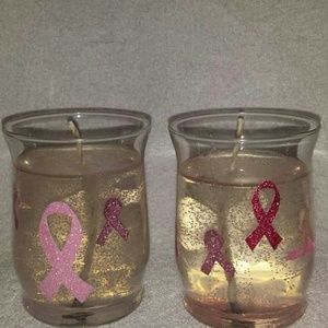 Sold Breast cancer gel candle set
