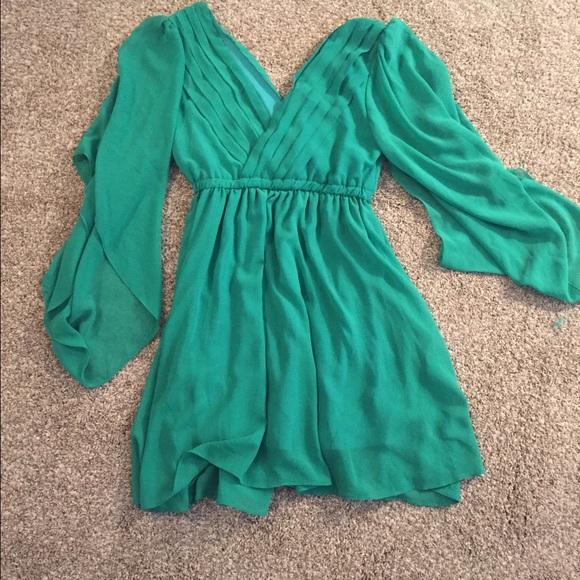 Emerald green tunic dress