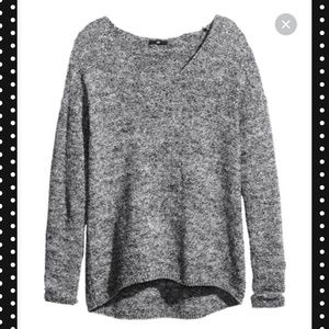 Black marled knit sweater