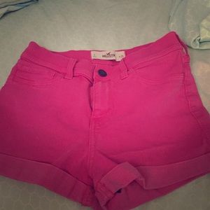 Hot pink hollister shorts