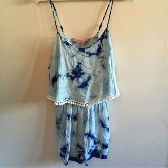 Tie dye boho romper playsuit
