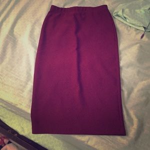 Maroon forever21 pencil skirt