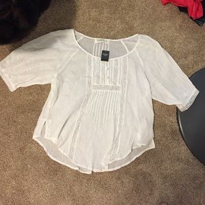 Abercombie & fitch white blouse