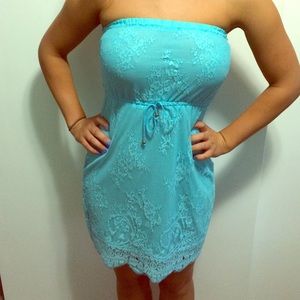 Aeropostale Blue Strapless Dress