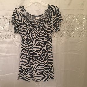 Zebra print top