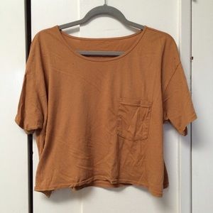 American Apparel Mustard crop top