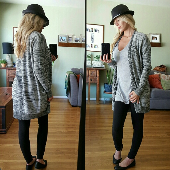 RESERVED Gray Blend Open Cardi - Picture 2 of 4