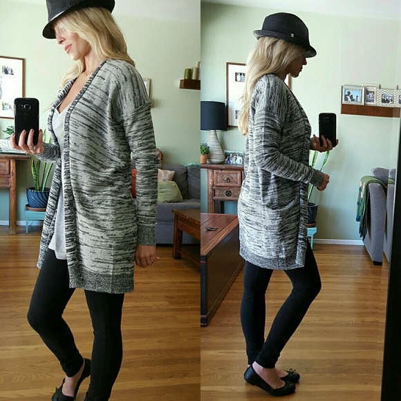 RESERVED Gray Blend Open Cardi - Picture 3 of 4