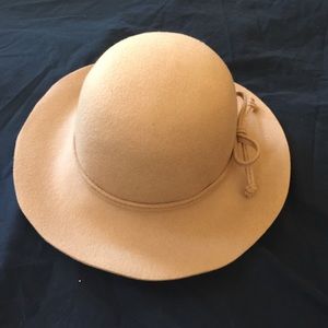 Small Brim Tan 100% Wool Hat