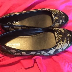 NWOT black coach flats