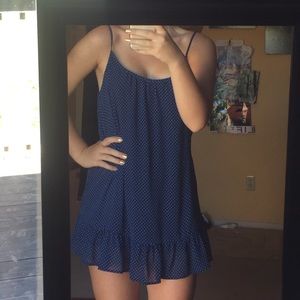 Abercrombie and Fitch blue polkadot babydoll dress