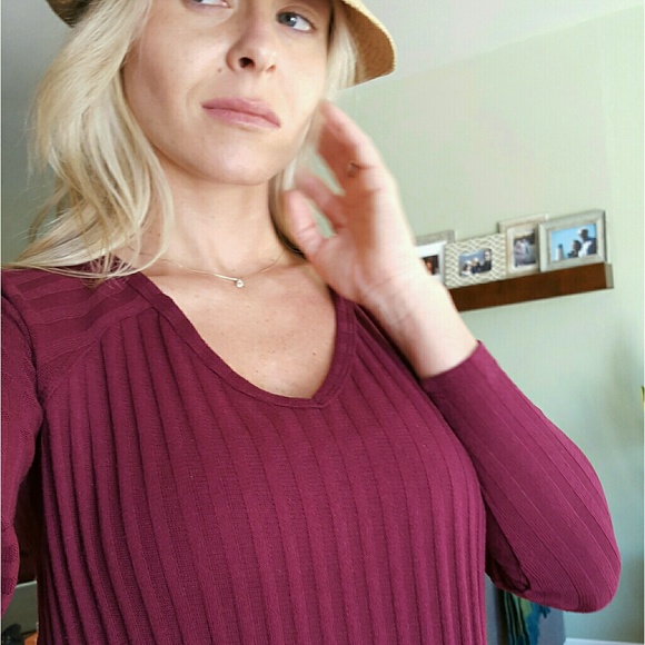 RESERVED Boisonberry Ribbed Top - Picture 4 of 4