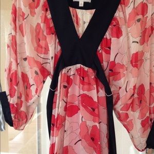 Moulinette Soeurs Anthropologie silk floral dress