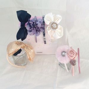 Headband bows and flowers set