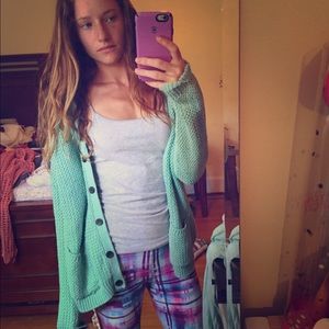 Mint Cream Knitted Sweater Urban