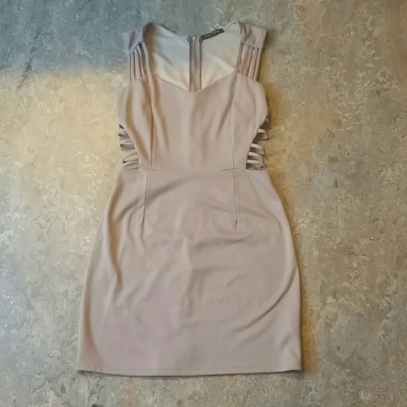 Nude cutout dress