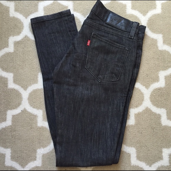 Levi tapered black jeans