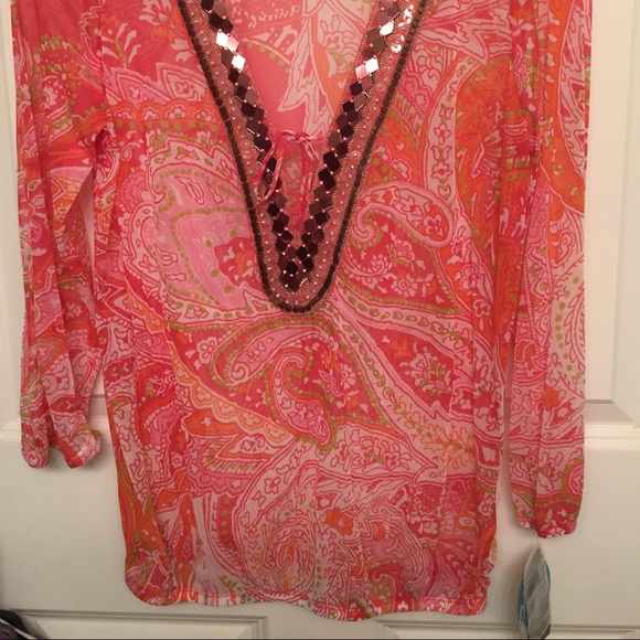 I.N.C. Beach Line Blouse - Picture 2 of 4