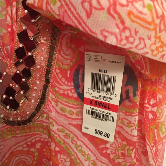 I.N.C. Beach Line Blouse - Picture 3 of 4