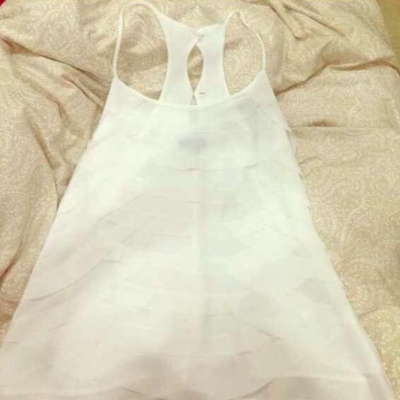 Cute White Scallop Tank