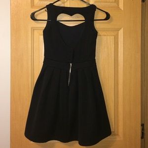 Dresses - Open Heart Back Black Dress Dresses - Open Heart Back Black Dress