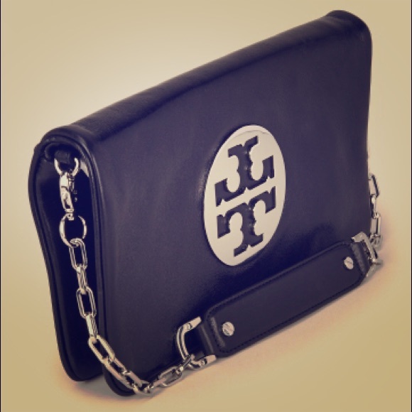 NWT Authentic Tory Burch Reva Black Leather Bag