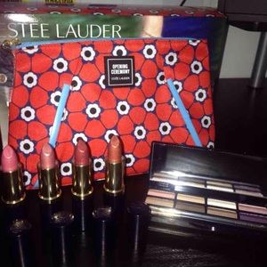 Estée Lauder make up bag with lipstick & eyeshadow