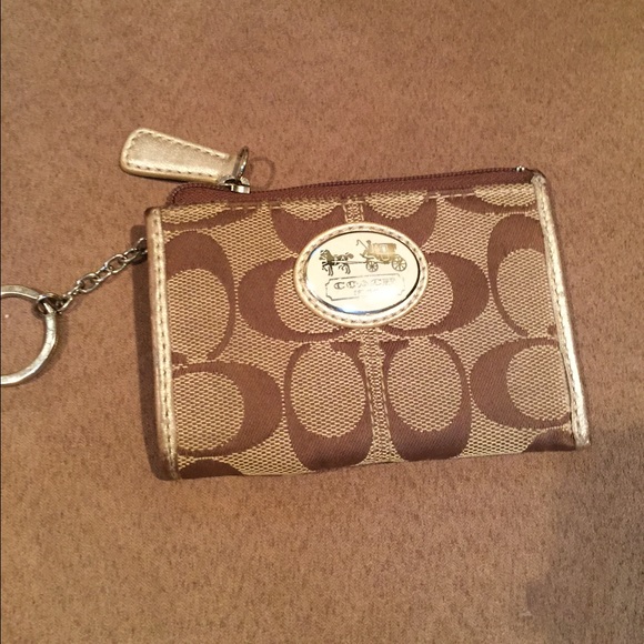 Authentic Coach key ring change purse