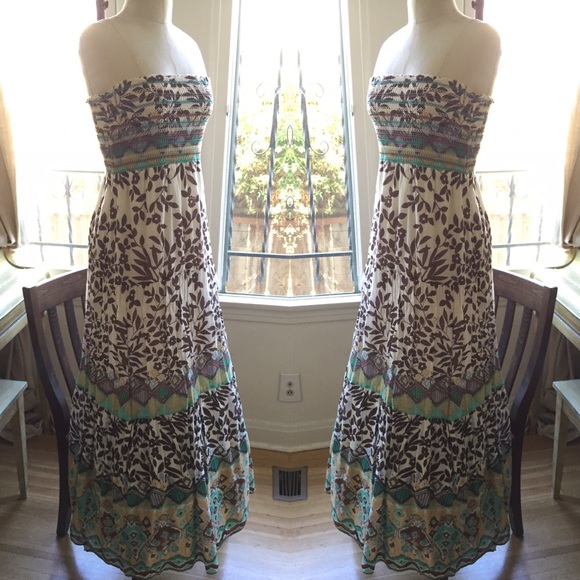 Bandeau top maxi dress size Medium - Picture 2 of 2