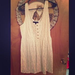 White Mid-Length Babydoll Dress