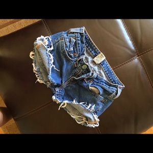 True Religion Jean Cut Off Shorts