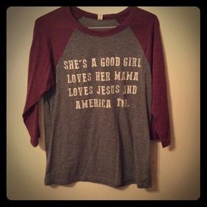 She's a good girl Tom petty baseball tee