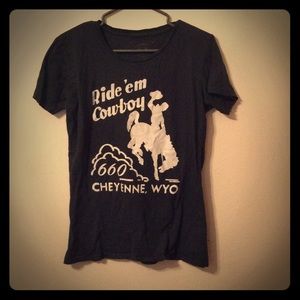 Ride me cowboy Cheyenne Wyoming bandit brand tee