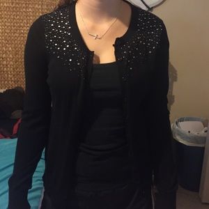 Black sequined cardigan