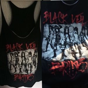 BLACK VEIL BRIDES - small cropped tank top