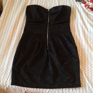 Sexy strapless black dress