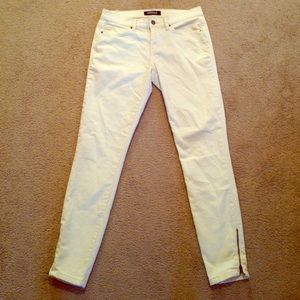 Cream Skinny Jeans.