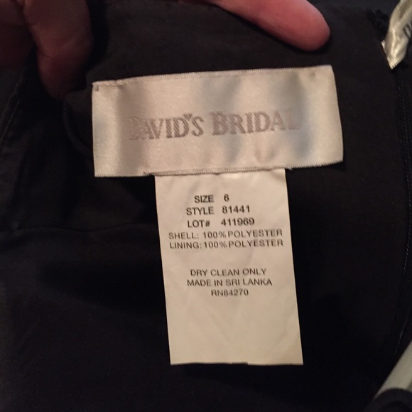 David's Bridal black bridesmaid gown - Picture 3 of 3
