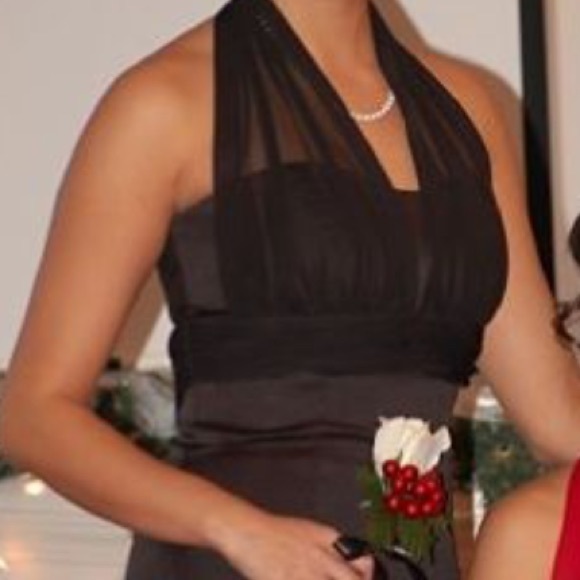David's Bridal black bridesmaid gown - Picture 2 of 3