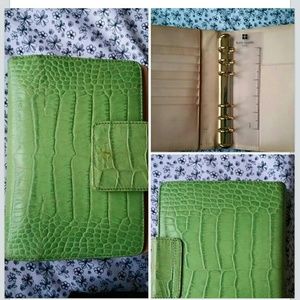 Kate spade planner green croc