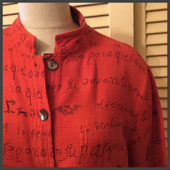 ✅ Chico's Longer Jacket w/ Messages
