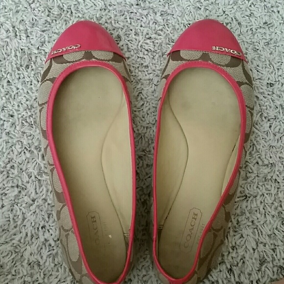 Coach Shoes - Coach pink ballet flats
