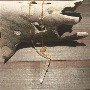 Quartz Wire Wrapped Pendant Necklace