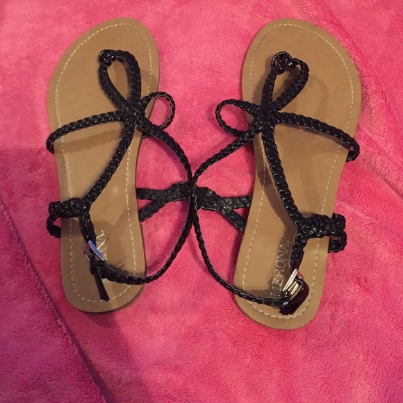 Black strappy sandals