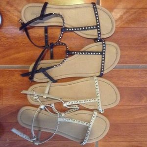 Charlotte Russe scrappy studded sandals.