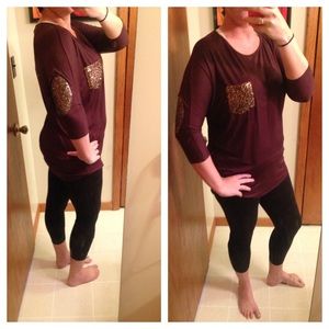 Brown tunic style top