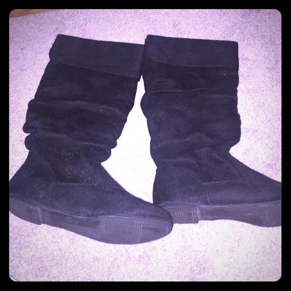 Black boots.